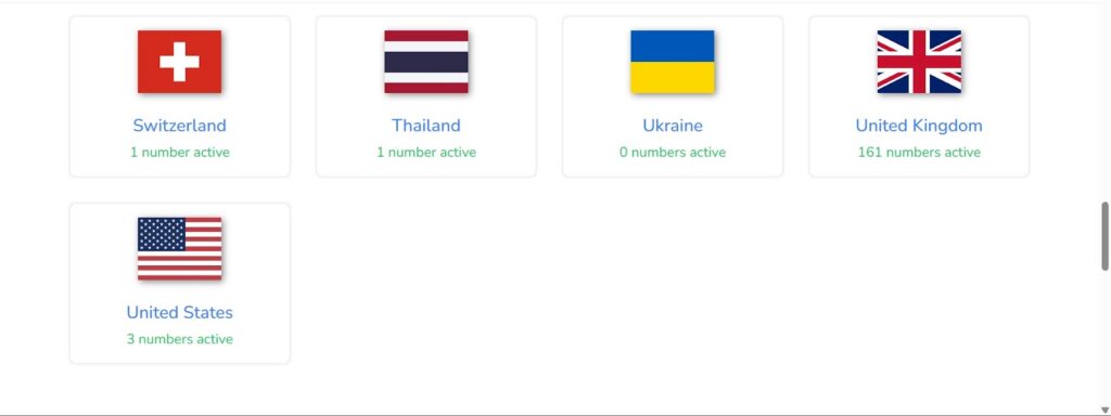 Select a number on the temporary phone number platform.